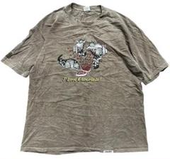 90s VINTAGE crazy shirts ブラウン プリント tシャツのサムネイル