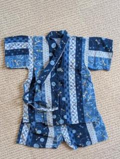 甚平 青系ストライプ 90cm