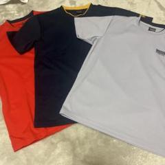 DISCUS メッシュティシャツ　メンズ　L　レッド　ネイビー　グレー　3枚