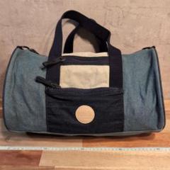 【美品】【ZARA】【レア】ザラ ドラム バッグ デニム 丸太