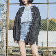 【美品】jouetie チャイナルーズシャツ オーバーサイズシャツ ブラック