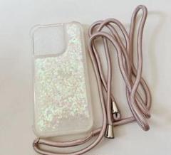 SALE‼️iPhone14proケース ハート ピンクキラキラ ストラップ付き