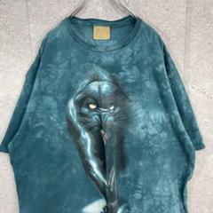 ザマウンテン　90s アニマル　黒豹　タイガー　プリント　タイダイTシャツ3XL
