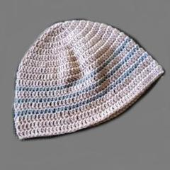 新品未使用　ハンドメイド　ビーニー　クラッシャー　クロシェハット　ニット帽　帽子
