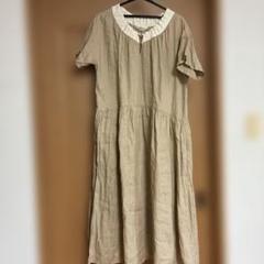 リゼッタ　リネンワンピース リゼッタ Lisette *リネンギャザー切替フレアワンピース*38麻