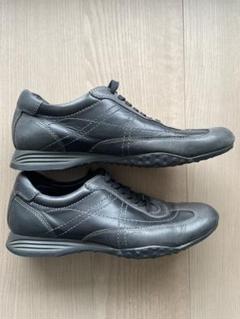 「コールハーン」COLE HAAN 本革スニーカー黒 ７Mのサムネイル