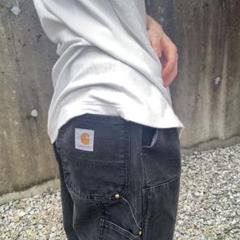 90s カーハート ダブルニー ダック地 ペインターパンツ ダークグレー
