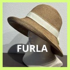 FURLA フルラ 麦わら帽子 ストローハット ナチュラルベージュ レディース