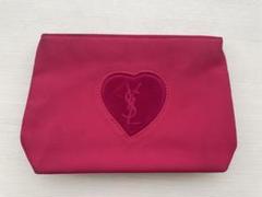 YSL ⭐︎イヴ・サンローラン　ハート型ロゴ ポーチ ピンク