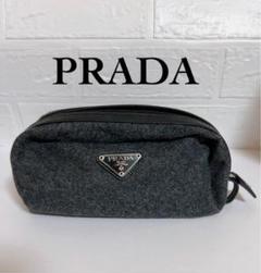 プラダ　PRADA ポーチ　グレー　ウール系　男女兼用　ユニセックス プラダ PRADA ポーチ グレー ウール系 男女兼用 ユニセックス