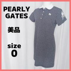 PEARLY GATES - 美品★パーリーゲイツ　半袖ポロシャツワンピース 2022年 雷ロゴ　ブラック PEARLY GATES パーリーゲイツ 2022年モデル 半袖ポロシャツ