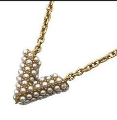 クラシック 美品 パールネックレス エッセンシャルV コリエ ルイヴィトン アクセサリー