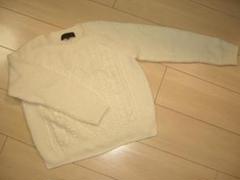 2.3万円★アンタイトル★ケーブルニット★オフホワイト★M