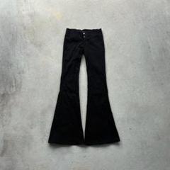 ノーブランド フレアパンツ opium opium フレアパンツ レザー加工 mijiko - メルカリ