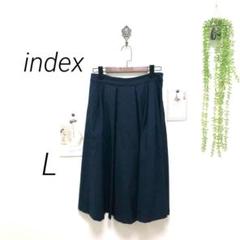 8625-1 index インデックス フレアスカート 無地 レーヨン混 L