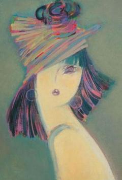 絵画 インテリア 額付(銀) 油絵 F4-051613 人物 女性像 絵画 インテリア 油絵 F4-051613 人物 女性像 - メルカリ