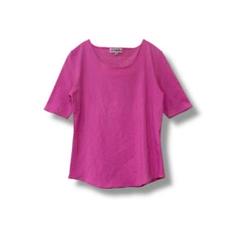 ラテンダ 半袖Tシャツ　カットソー　ピンク　M 綿混　無地　ピンク好き