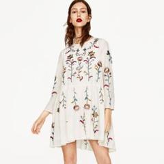 [新品]Zara シルクワンピース シルク100% // タグ付き未使用_ロングワンピース_ZARA｜Yahoo
