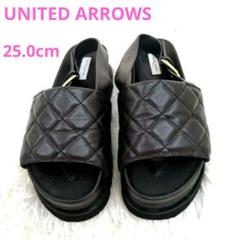 UNITED ARROWS　キルティング　サンダル　フェイクレザー　25.0cm