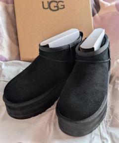 【UGG】新品未使用24㎝ ブラック UGG - アグ 新品同様 W CLASSIC ULTRA MINI PLATFORM CHESTNUT