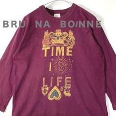 ブルーナボイン　ＢＲＵ　ＮＡ　ＢＯIＮＮＥ　七分袖　プリント　ロンT