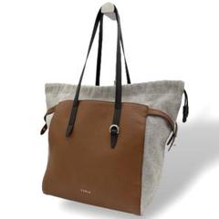 【極美品】フルラ ロータス トートバッグ レザー 肩掛け 手提げ 大容量 A4可 美品 フルラ ロータス ハンドバッグ トートバッグ A4可 レザー