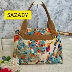 SAZABY 花柄 トートバッグ キャンバス