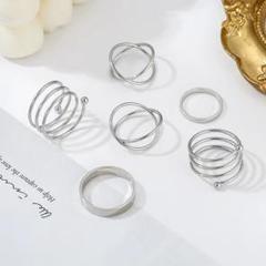 指輪 重ね付け リング 6個セット シルバー 【お買い得】レディース