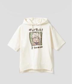 M グラニフ　HUNTER×HUNTER　半袖パーカー　ミニ裏毛ビッグシルエット M グラニフ HUNTER×HUNTER 半袖パーカー ミニ裏毛ビッグ