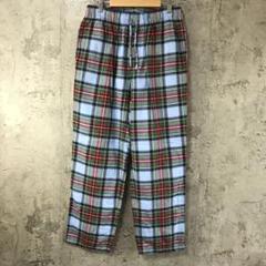 az353古着　チェックパンツ　パジャマパンツ　水色　赤　黒　青　緑　黄