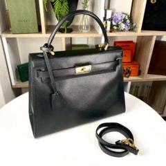 美品 オールレザー ハンドバッグ 2way ゴールド金具