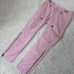 【激レア】90s ラルフローレン　カーゴパンツM ピンク　綿　サイドジップ
