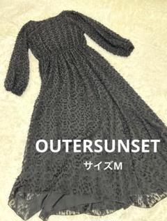 【美品】アウターサンセット ジャガード　ワンピース　辺見えみり/M