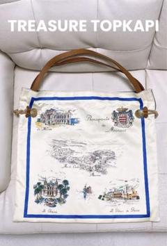 TREASURE TOPKAPI パネル柄/スカーフ柄トートバッグ美品 - メルカリ