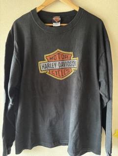vintage Harley Davidson ロンT XL フェードブラック 古着 10s HARLEY DAVIDSON スカル 長袖 Tシャツ ロンT XL 古着