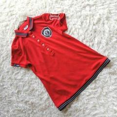 美品 【FILA GOLF】 (M) 半袖ポロシャツ ワッペン ロゴボタン