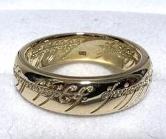 18K ロードオブザ・リング レア ゴールドリング　「ひとつの指輪」工芸品17号