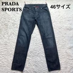 【美品】PRADA SPORT プラダスポーツ　ラバーロゴ　ブラックデニムパンツ 2025年最新】プラダスポーツ デニム・ジーンズの人気アイテム