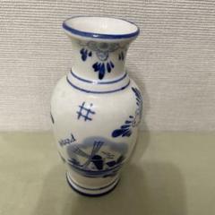 タラベラ焼　陶器花瓶　スペイン　デルフトブルー　マジョリカ　アラベスク花唐草 タラベラ焼 陶器花瓶 スペイン デルフトブルー マジョリカ