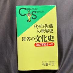 代ゼミ佐藤の世界史 即答の文化史 / 佐藤幸夫 - メルカリ