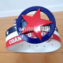 高品質 美品☆CO&LU☆ココルル 星型バックル レザーベルト ボーダー 小物