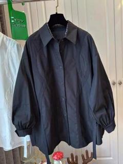 シャツ ブラウス カジュアル 切り替え 着痩せ ゆったり系 oversize