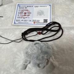 翡翠 龍鳳凰彫刻 ネックレス 調整可能