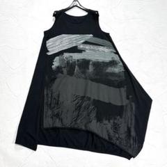 ✨極美品✨モユル センソユニコ ノースリーブ ワンピース アートデザイン アシメ