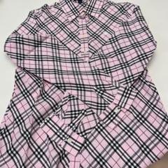 BURBERRY ブルーレーベルピンクチェック柄 半袖Tシャツ バーバリーブルーレーベルBURBERRY BLUE LABEL フロントロゴ