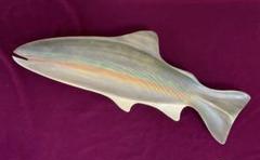 魚　皿　プレート　樹脂製　木目調