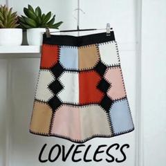 『美品』LOVELESS パッチワーク ミニスカート
