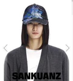 SANKUANZ PRINT DENIM BASEBALL CAP