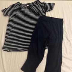 レディース ストライプルームウェアセット（ネイビー）