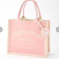 しまむら　青木美沙子×サンリオ　カゴハンドバッグ　マロンクリーム　ピンク しまむら 青木美沙子×サンリオ カゴハンドバッグ マロンクリーム
